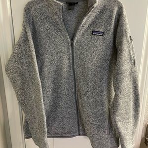 Gray Patagonia better sweater fleece jacket